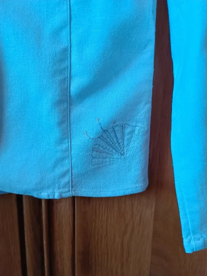 Veste légère unie crème claire - photo numéro 3
