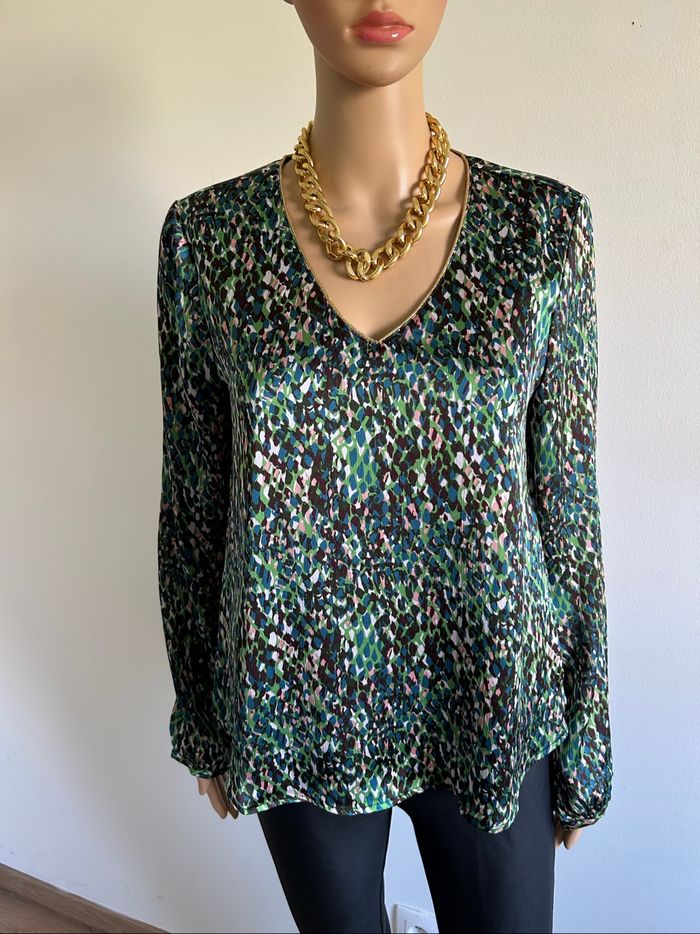 Blouse imprimée satinée à manches longues Only taille S jamais portée