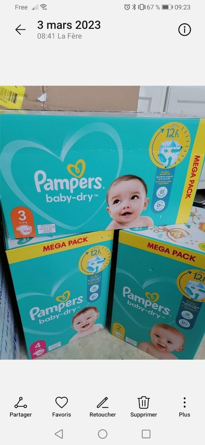 Couche pampers taille 2