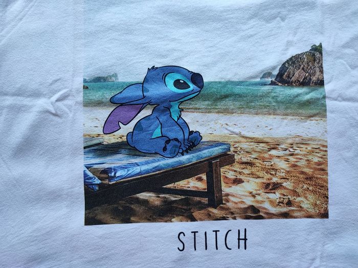 Tee shirt stitch blanc S - photo numéro 2