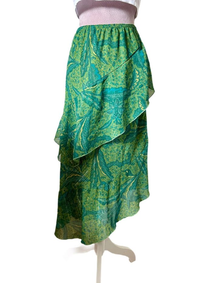 🦋🌿Jupe Vintage bohème à volants Y2K 00s Fairycore whimsical asymmetrical ruffled skirt🌿🦋 - photo numéro 8