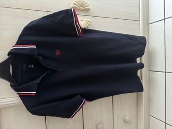 polo bleu marine col bi-color taille 36 H&M En très bon état