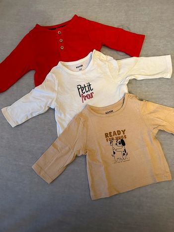 3 t-shirt manches longues