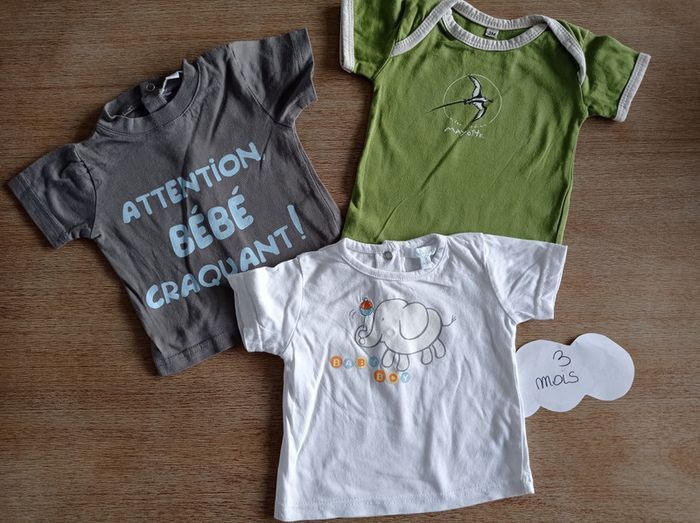Lot de 3 T-shirts 3 mois