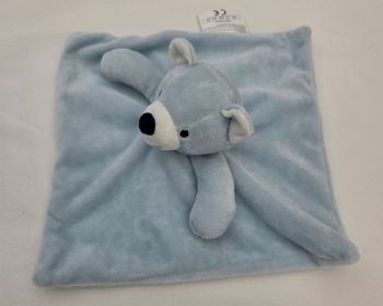 Doudou ours carre plat bleu - Nanjing