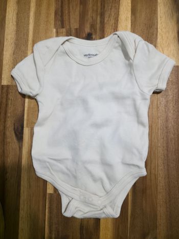Bodies manches courtes 3 mois crème