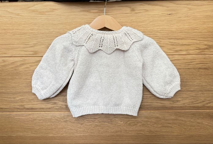 Gilet cardigan en maille tricot avec bandeau - photo numéro 2