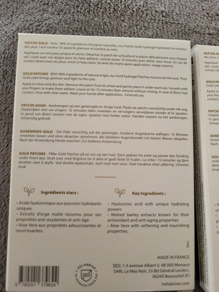 Patch gold contour des yeux - photo numéro 3