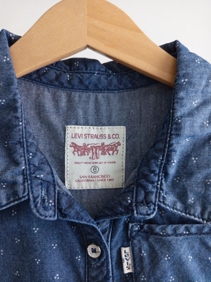 Robe en jean manches courtes Levi's 6 ans - photo numéro 3