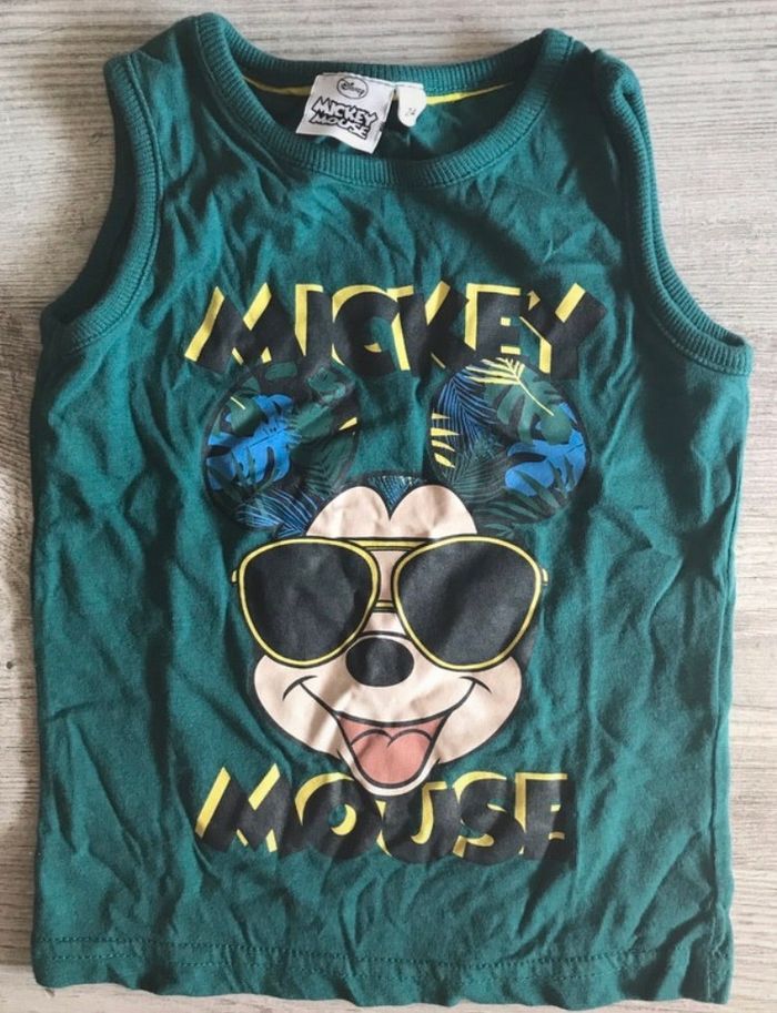 Débardeur vert 2 ans Mickey