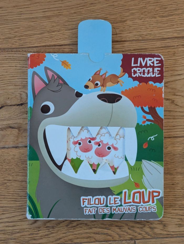 Lot de 2 "Livre croque", Justin l'ours brun et Filon le loup - photo numéro 9