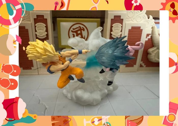 Dragon ball imagination goku super saiyan 3 et majin bu.