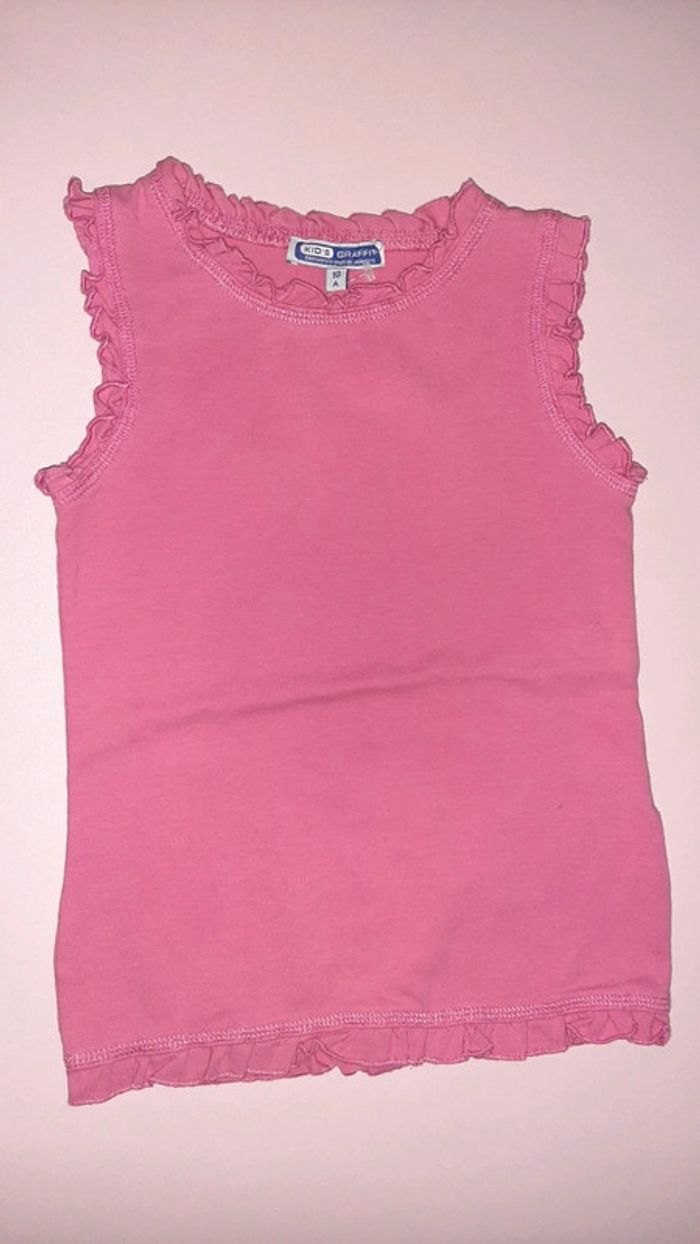T shirt sans manche fille rose 10 ans