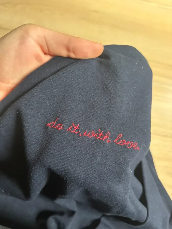 sweat léger oversize zara bleu marine taille S - photo numéro 2