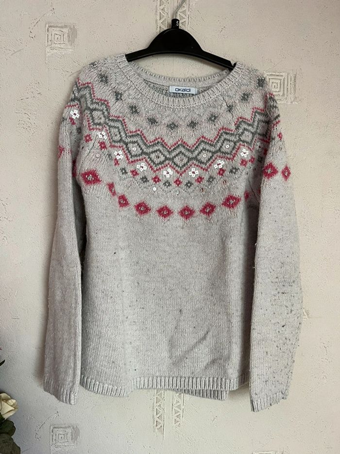Pull gris de chez Okaidi