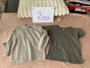 Lot de 2 tee-shirts manches longues taille 2 ans