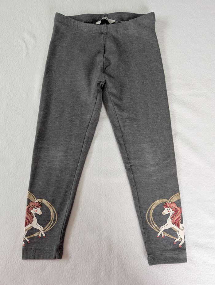 Lot de 3 leggings gris et rose licorne - 5A - C&A - photo numéro 10