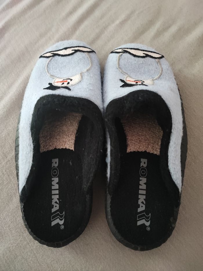 Pantoufles bonhomme de neige - photo numéro 3