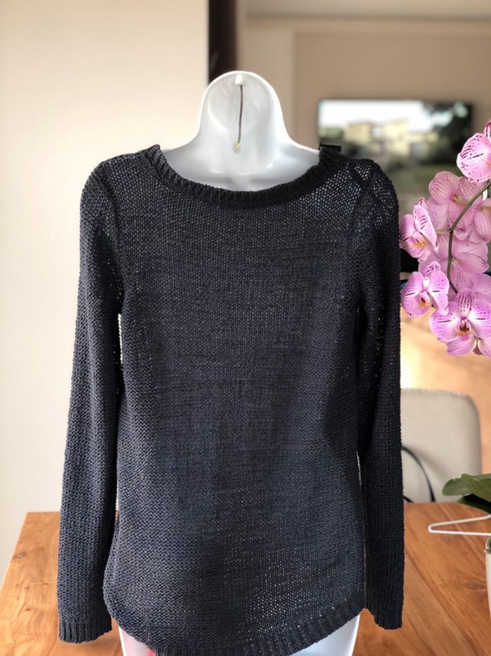 Pull Only en maille bleu marine - photo numéro 2