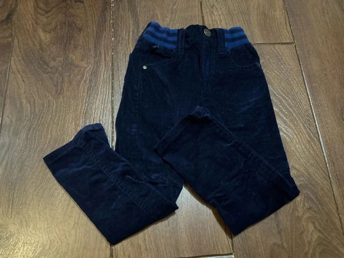 Pantalon velours bleu marine sergent major 3 ans