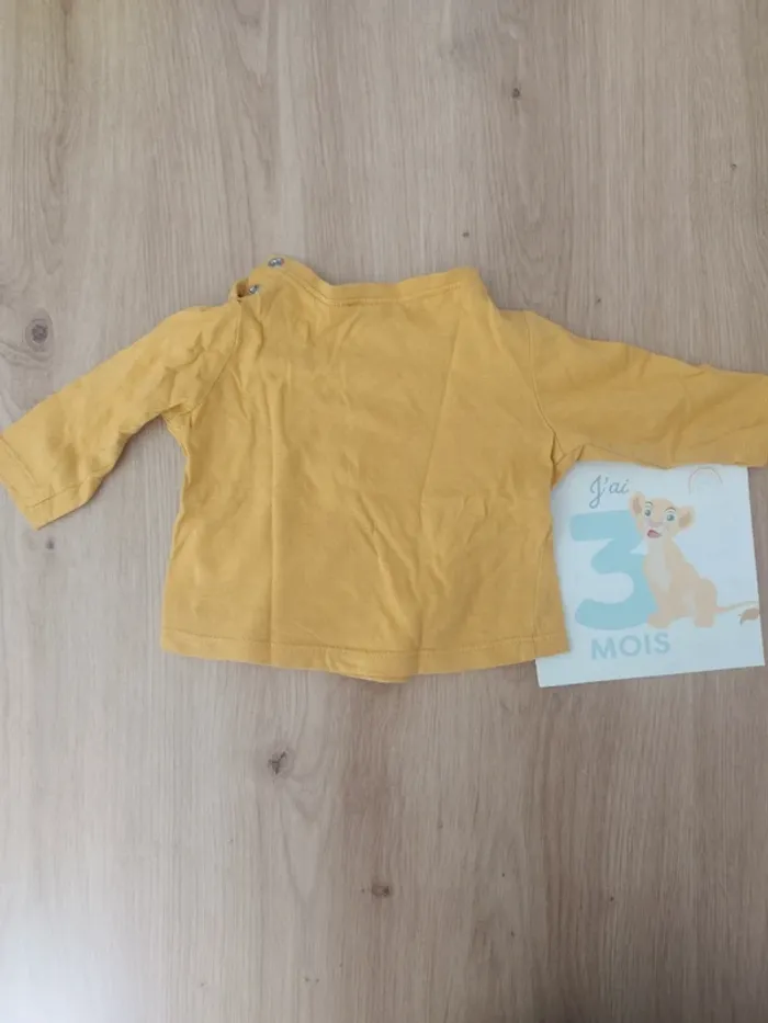 Tee shirt manches longues jaune - photo numéro 3