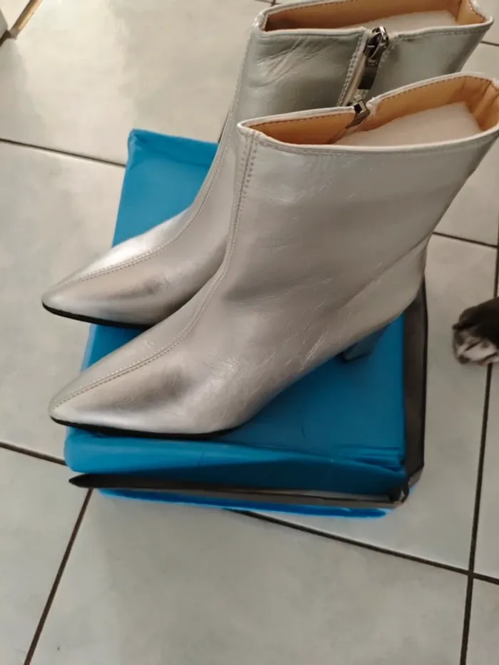 Bottines argenté