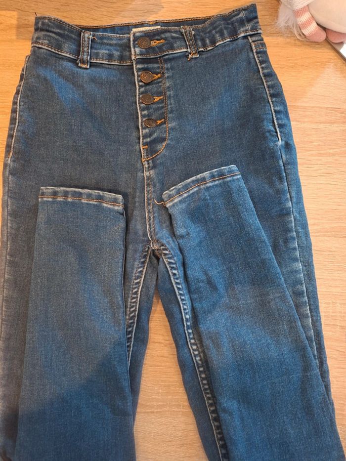 Jean à bouton taille haute skinny slim - photo numéro 6