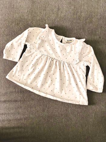 Chemisier crème à pois doré