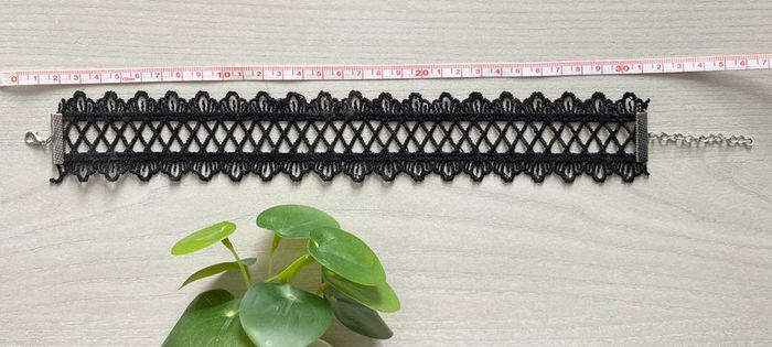 Superbe collier ras de cou tissu fil dentelle - photo numéro 5