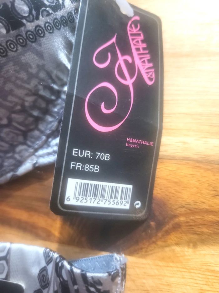 Ensemble soutien gorge 85b satiné culotte m neuf - photo numéro 2