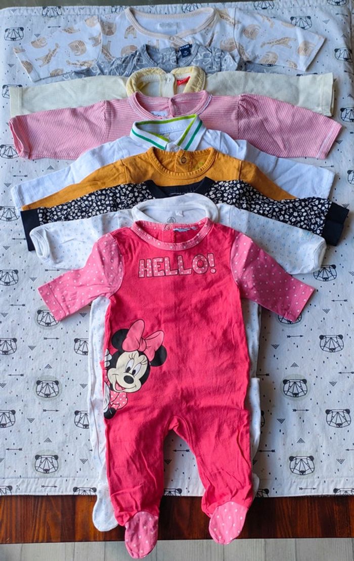 Lot de 9 pyjamas légers fille taille 3 mois - photo numéro 2
