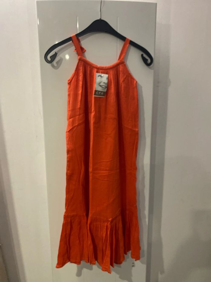 Robe orange a bretelle - photo numéro 4