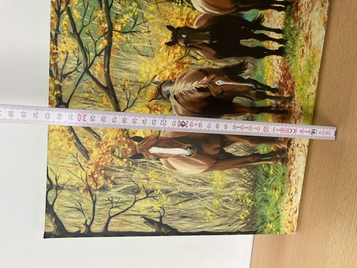 tableau paysage chevaux - photo numéro 7