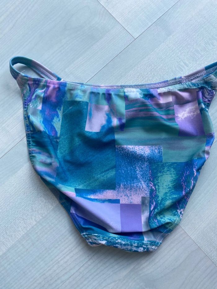 Bas de maillot de bain bleu/vert/violet taille s footprints - photo numéro 2