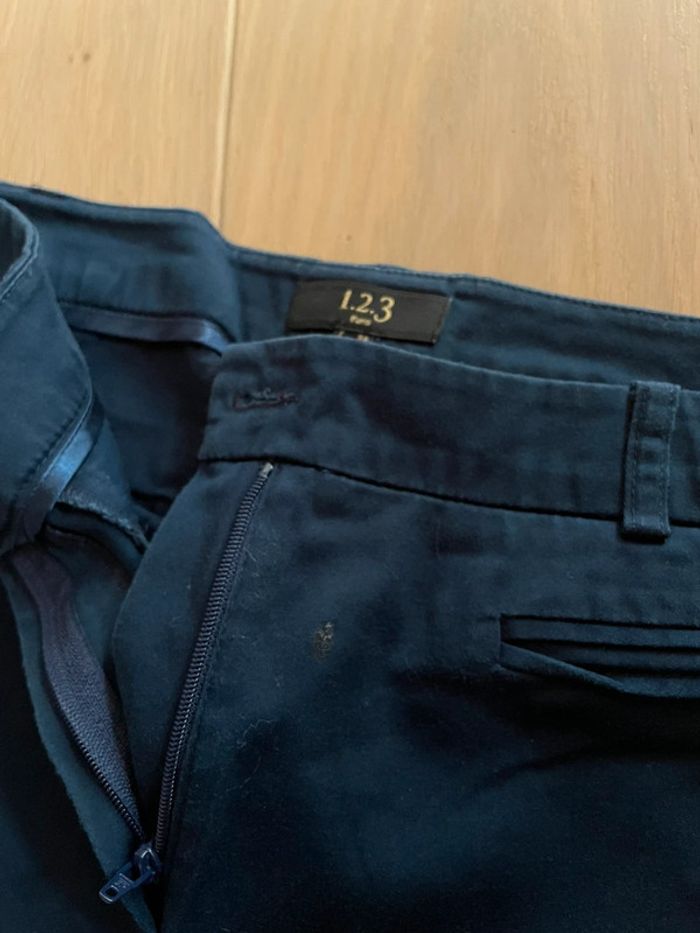 Pantalon 7/8 marine - 1 2 3 - 38 - photo numéro 5