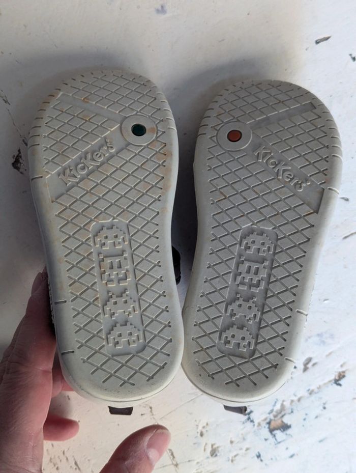 Chaussures toile et cuir bleu marine Kickers – pointure 25 - photo numéro 2