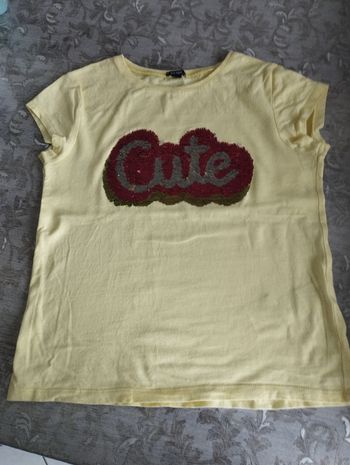 T shirt mc sequins réversibles 10 ans fille