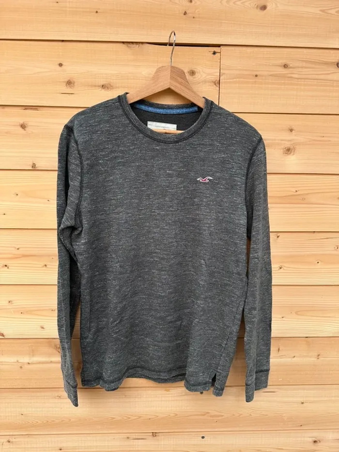 Sweat gris col rond