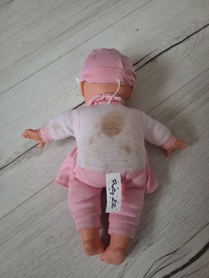 Poupée poupon rose 33 cm - photo numéro 3