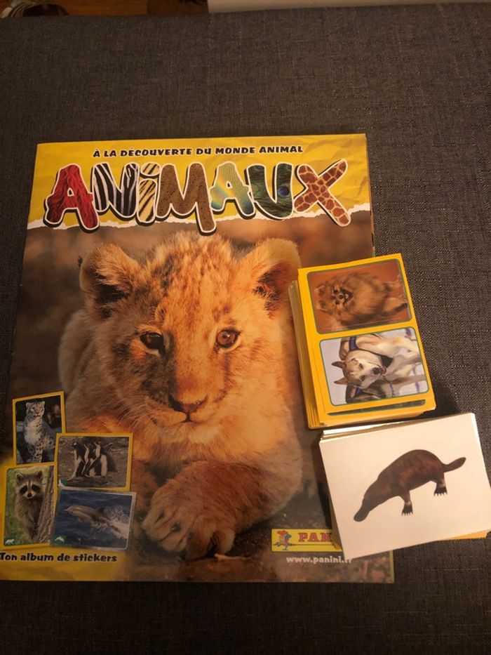 Album panini animaux 2022 + gros lot de stickers