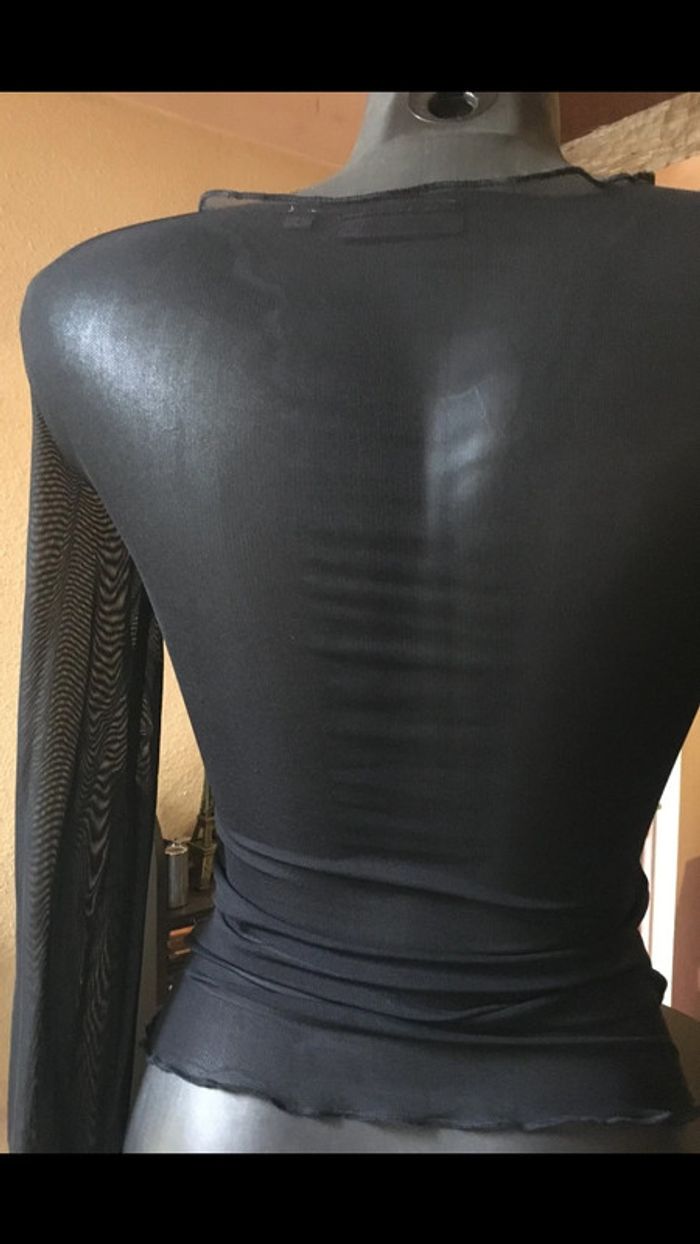 Haut léger noir à  motifs - photo numéro 7