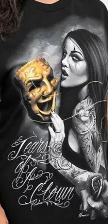 DGA Tears Of A Clown Black T-Shirt taille S junior