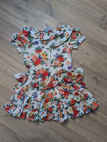 Magnifique robe vintage fleurie à volants 5 ans