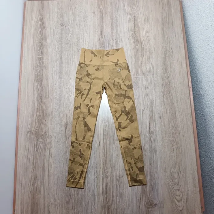 Legging gymshark femme XS jaune camouflage