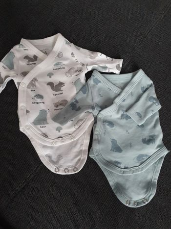 Lot de 2 bodys manches longues naissance