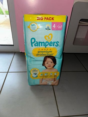 Couches Pampers premium protection t4 x50 couches
