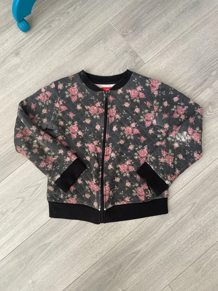 Veste fleurs fille