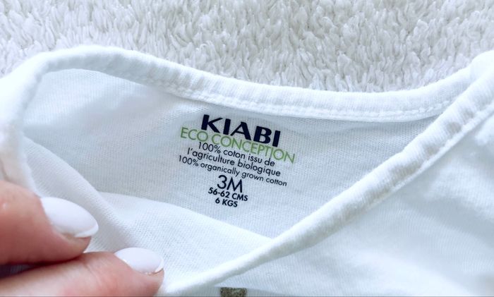 Lot de 2 tee shirt blanc « 1 TAO et 1 Kiabi » taille 3 mois - photo numéro 3