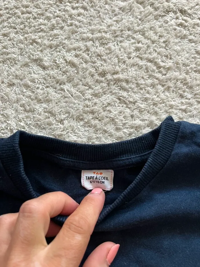 sweat léger bleu marine taille 6 ans marque Tape à l’œil - photo numéro 3