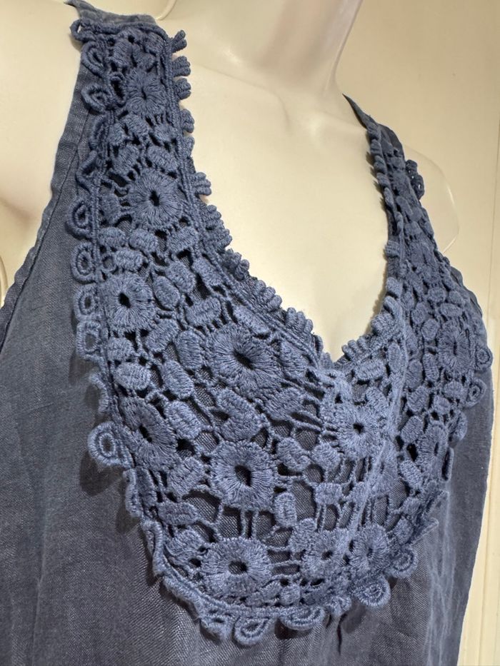 Robe lin taille S/36 bleu été printemps - photo numéro 5